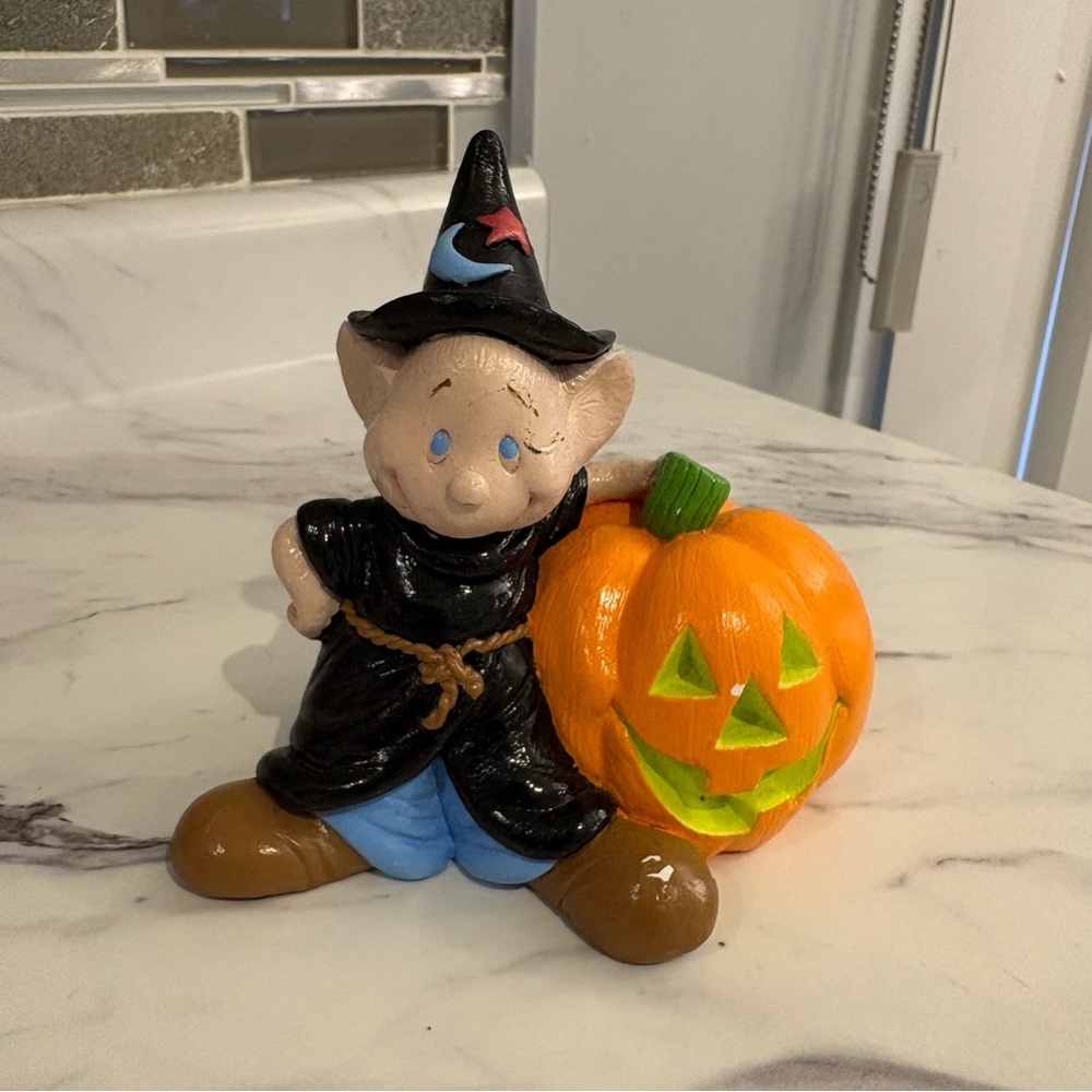 Vintage Halloween ceramic figurines lot Scarecrow devil mouse ect - Picture 3 of 11